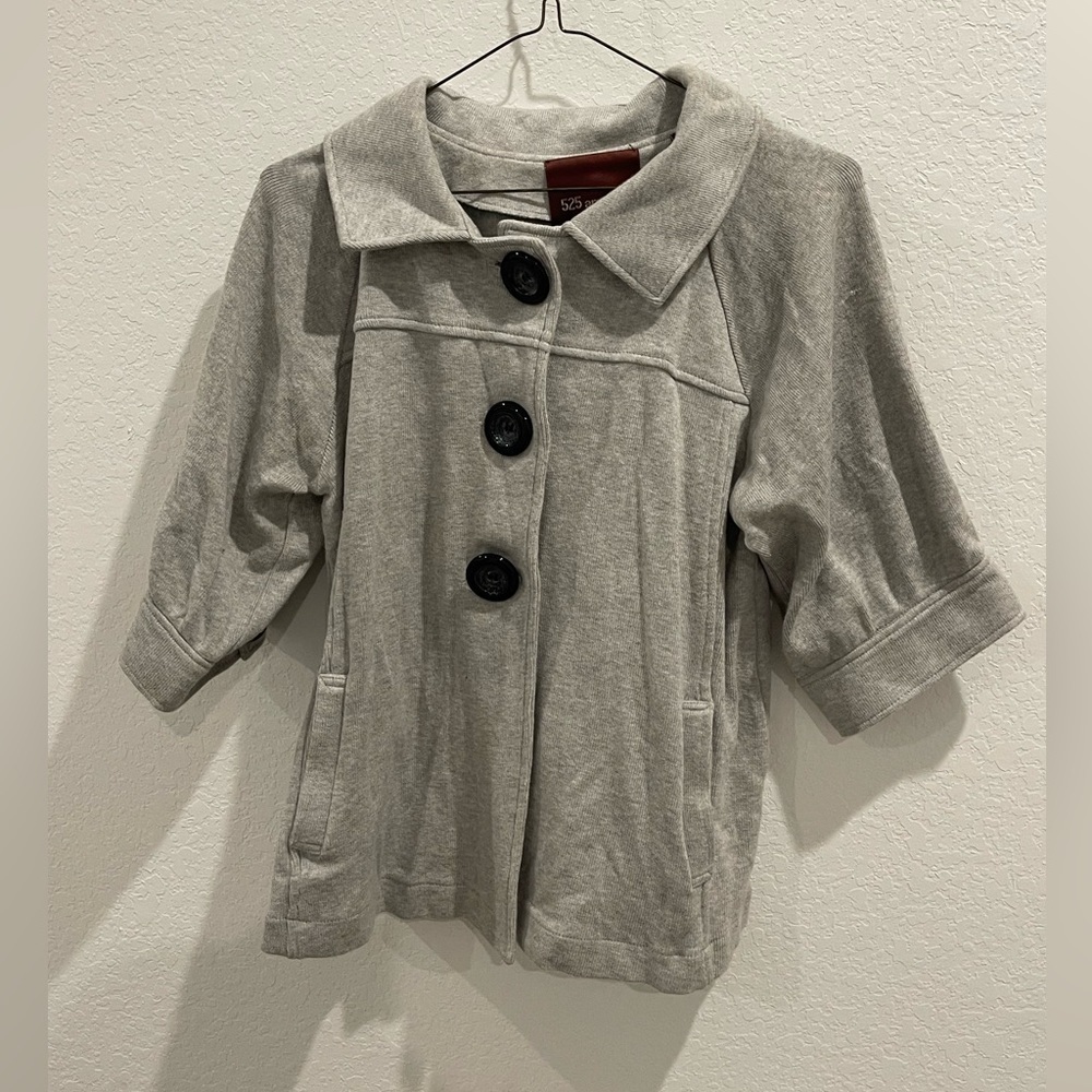 525 America Gray BigButton Jacket Size Large
